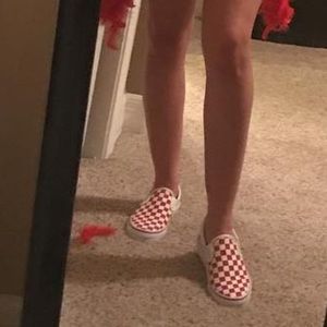 Red checkered vans